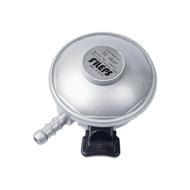 নিম্নচাপ 20mm ঘানা ক্লিপ অন গ্যাস হ্রাসকারী LPG রান্নার গ্যাস সিলিন্ডার রেগুলেটর